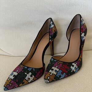 INC International Concepts Multicolor Puzzle Heels